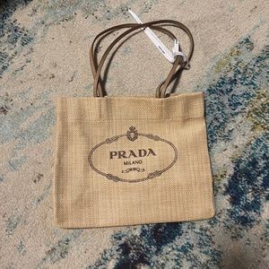 Prada straw bag